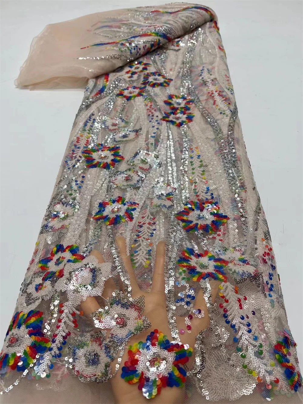 

Holiday Dress 2024 African Fabric Lace High Quality Sequin Lace Fabric Elegant Fabrics For Party Dresses French Lace 5 YaWp321-2