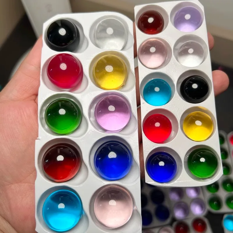Description Picture 2 of item10/20pcs Solid Color Glass Balls 15mm Transparent Marbles Sphere DIY Game Art Pieces Photography Decoration Decorative Ball