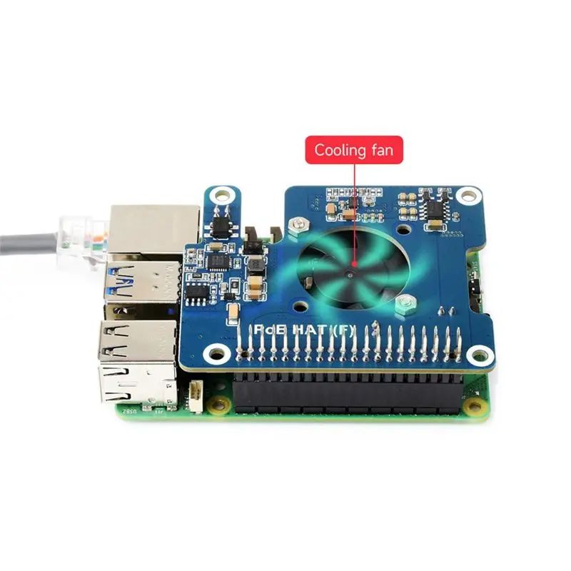 CLCU Raspberry Pi 5 Poe HAT 파워 오버 이더넷 802.3Af 모듈(Pi5용)