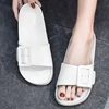 Comwarm Women Summer Flats Slippers New Fashion Beach Flip Flops With Adjustable Buckle Non-slip House Bath Slides Flats Sandals 1