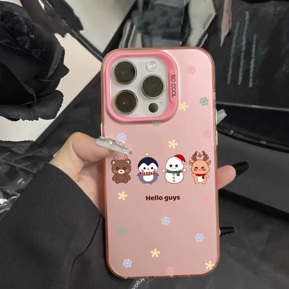 Luxury Silver IMD Fashion Christmas Pattern Phone Case Cover