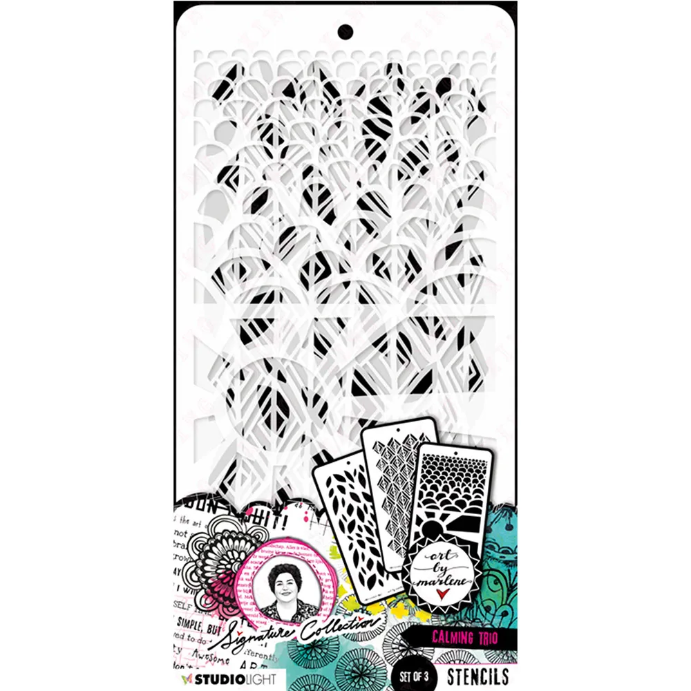 

2023 Craft Card Dies Calming Trio New Arrival Diy Layering Stencils Painting Scrapbook Coloring Embossing Album Decorative Molds