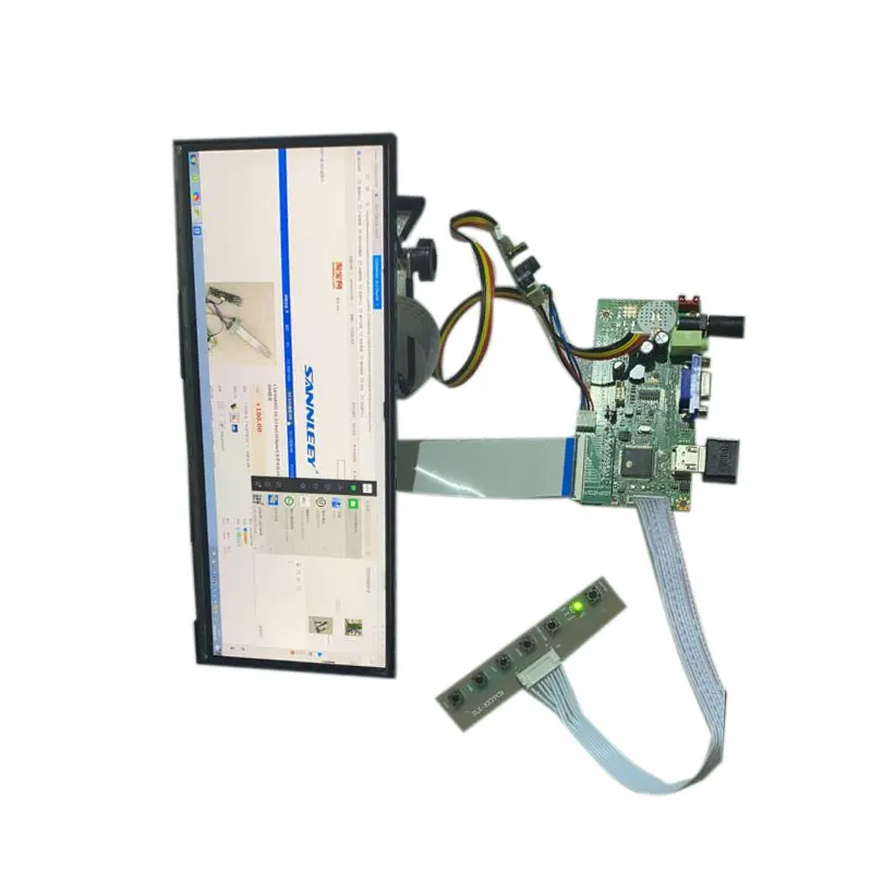 

AV123Z7M-N11 12.3 Inch Sunlight Readable High Brightness Bar Display1920x720 LCD Screen WithH-DMI Board For Automotive Display