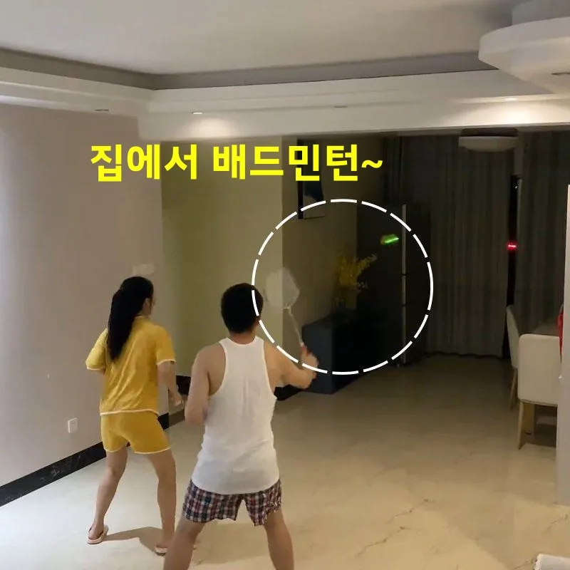 홈 배드민턴 트레이너 세트 싱글 플레이어 리턴 스포츠 라켓 키트 피트니스 홈 ..