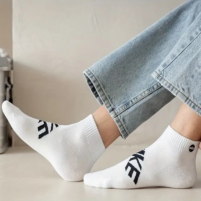 5 Pairs Of Socks Men's Short Socks Spring, Autumn And Winter Sports Sweat-absorbent And Odor-resistant Boat Socks Thin Low-cut S 2
