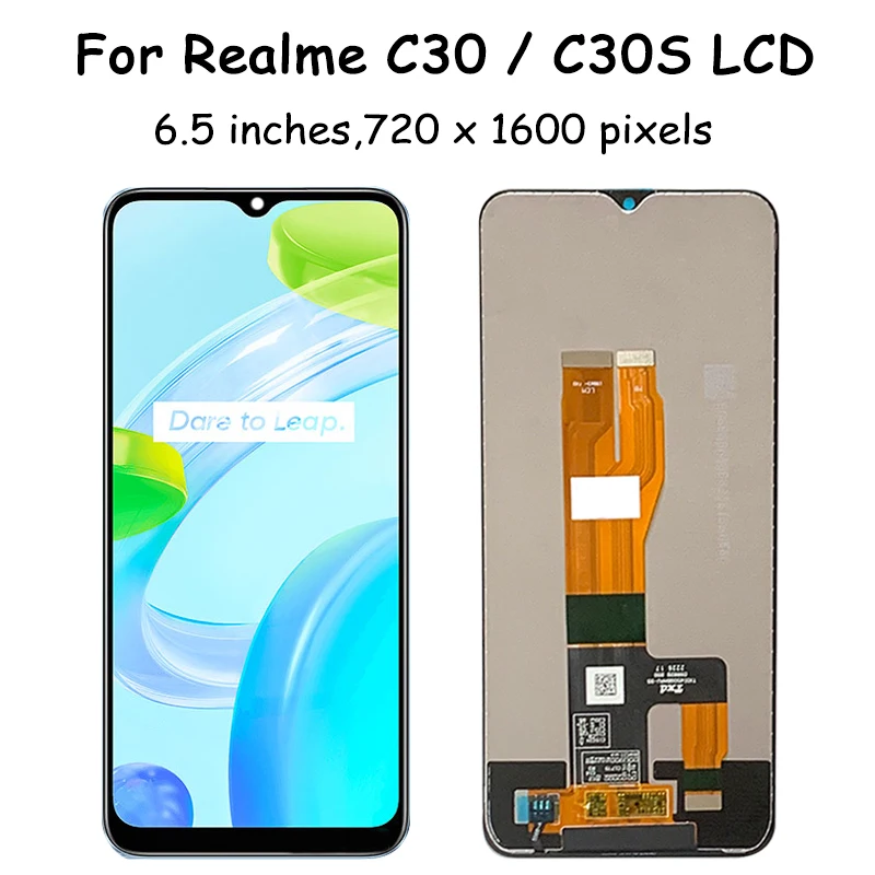 6.5" Screen For OPPO Realme C30 LCD RMX3581 RMX3623 Display Touch Screen For Realme C30s  LCD RMX3690 Screen Replacement 3