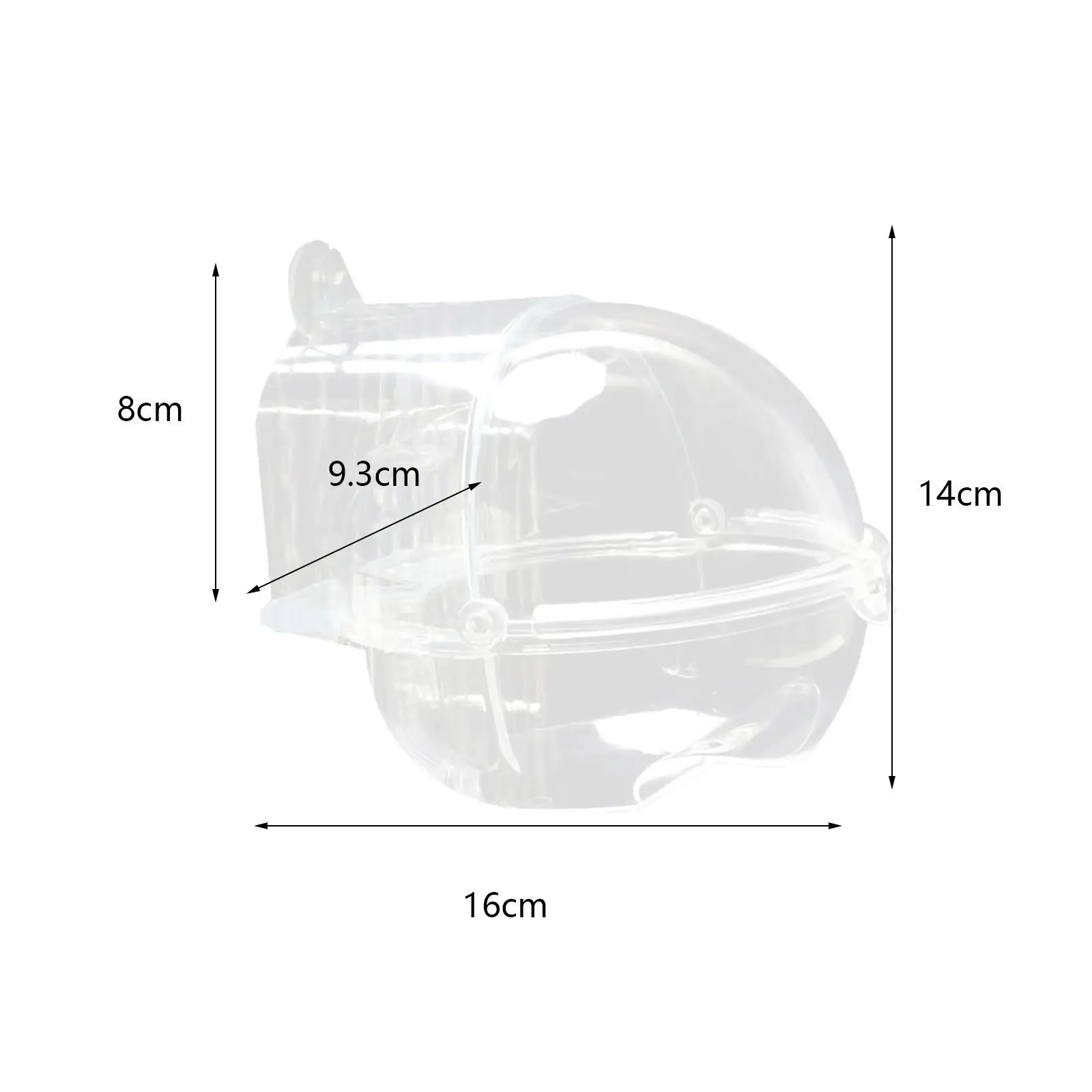 Clear Bird Bath Box Bird Bathing Tub Cage Accessory Supplies for Small Birds Canaries Finches Parrot Lightweight Durable