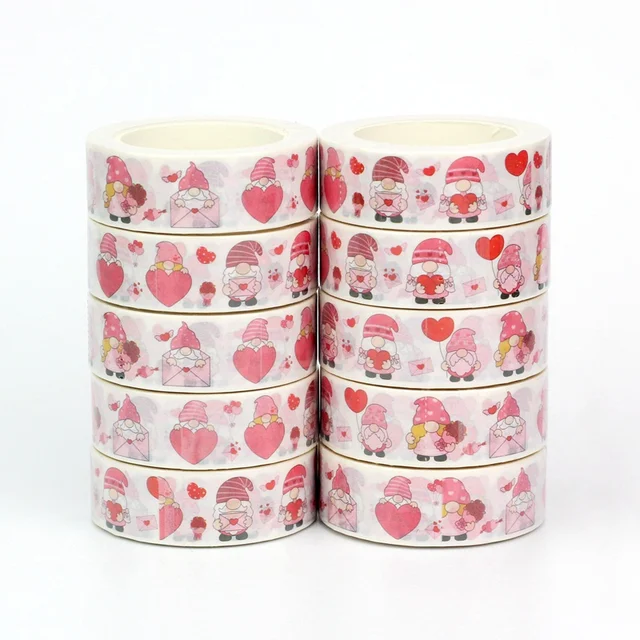 NEW 1PC 10M Decor Cute Flower Hearts and Lips Eco Paper Valentine Washi Tape  for Scrapbooking Journaling Masking Tape Stationery - AliExpress