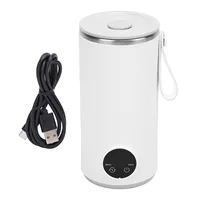 Bouilloire Électrique de Voyage Sans Fil, Rechargeable, 400ml, 55 °C, en Acier Inoxydable, Eau Chaude, Bomicrophone pour Lait 5