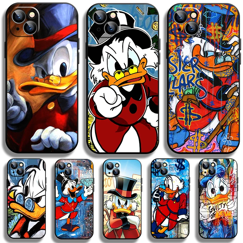 Custodia Per Telefono Mcduck Scrooge Cool Black Per Apple Iphone 15 14 13 12 11 Pro Max Mini Xs Max X Xr 7 8 Plus Cover