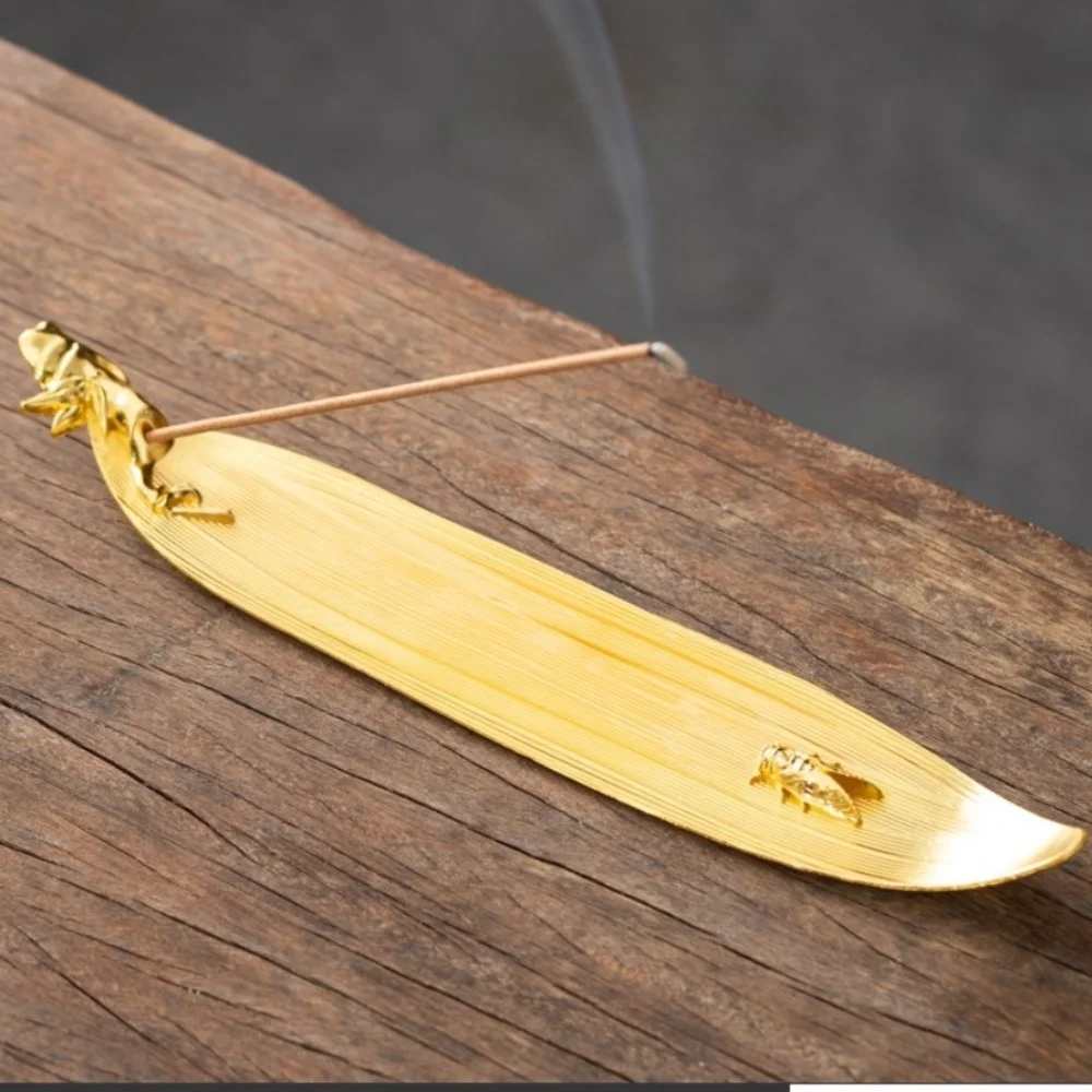Metal Incense Stick Burner Boat Shape for Aromatherapy