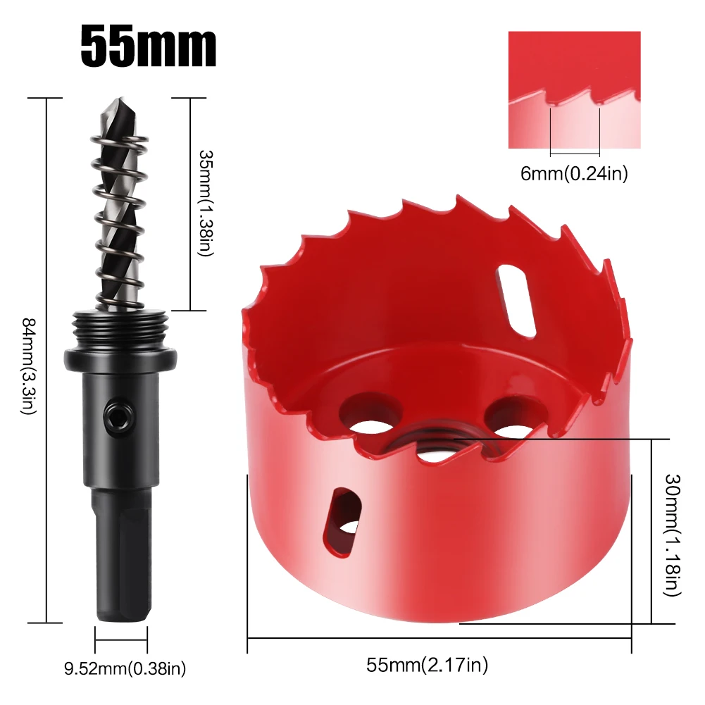 Bi-Metal Hole Saw HSS Drill Bit for Versatile Cutting (15-200mm)