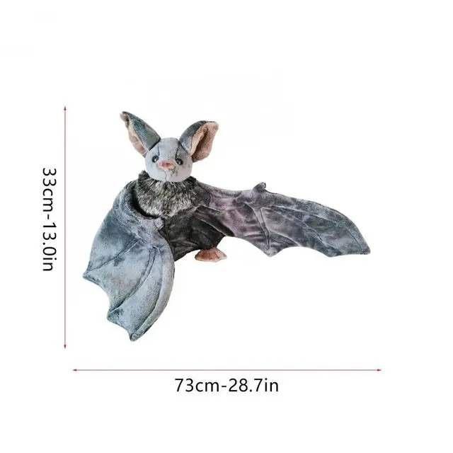 New Bat Plush Toys Boneka Bulu Hewan Mainan Lembut Bantal Hewan Lucu Halloween Mainan Boneka Kelelawar Besar Untuk Anak-anak Gif