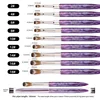 Zhizhuang Top Quality Nails Brush Purple Wood Handle Crimped Acrylic Nail Brush 100% Pure Kolinsky with Box for Manicure Powder 4