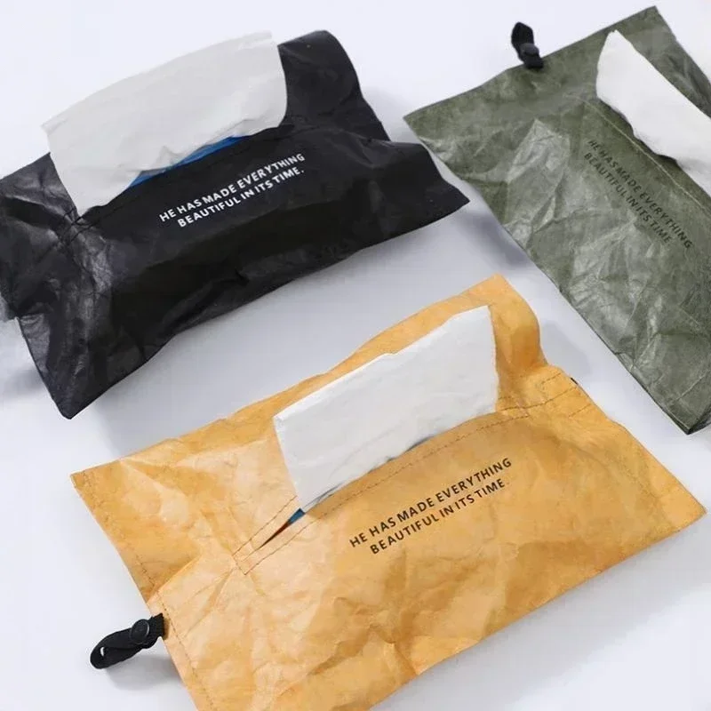 Linen Fabric Tissue Box Holder Car Tissue Holder Desk Napkin Holder Home Decor Handkerchief Box Gift Tissue Holder