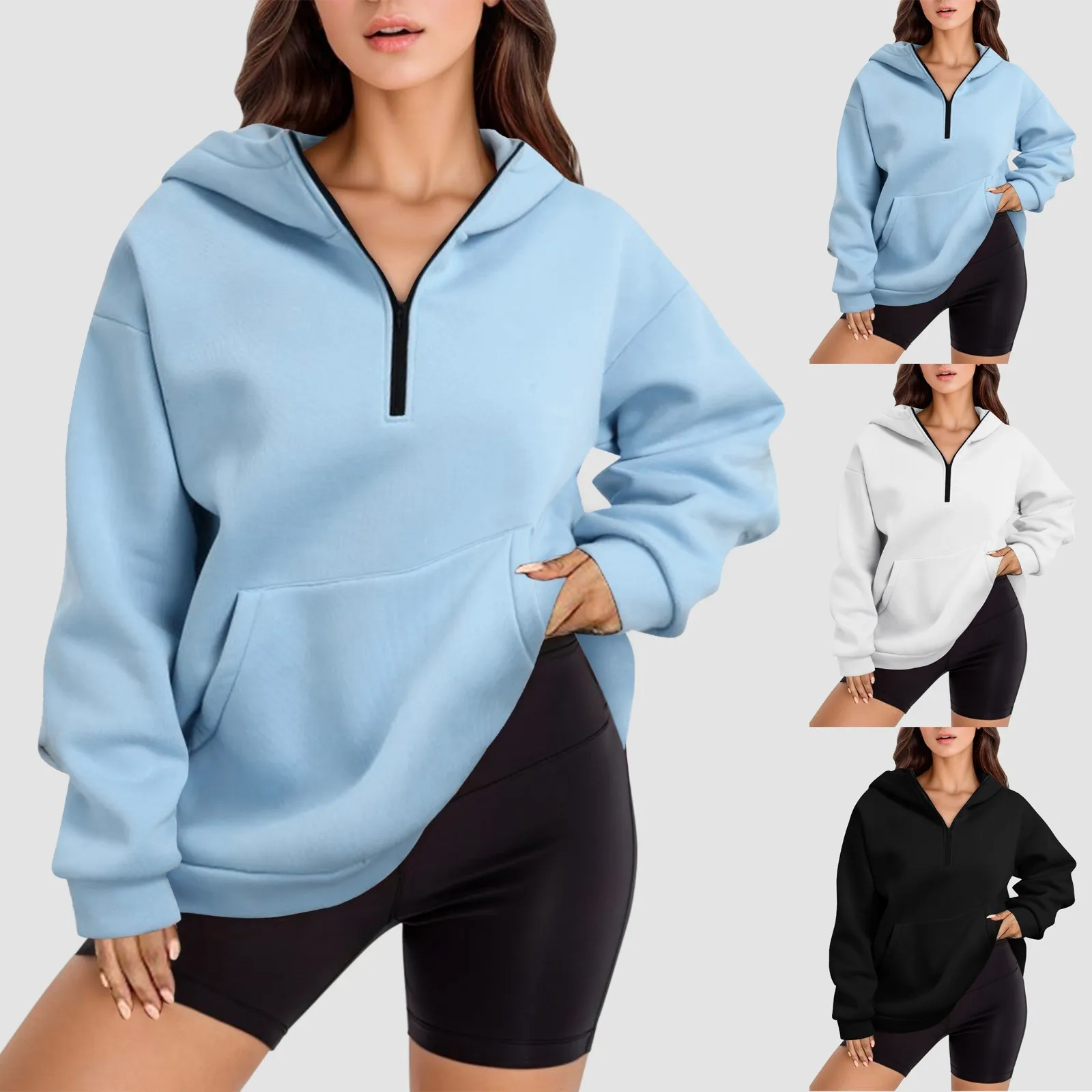 

Cute Sweatshirt Teen Girls Womens Zipper Hoodies Sweatshirts Pullover Hoodies Short Velvet Sweaters Long Hoodie Long