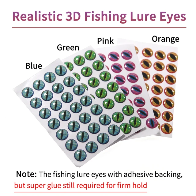500Pcs*8mm 3D Holographic Fishing Lure Eyes, Fly Tying, Jig, Lure Baits  Making Assorted color - AliExpress