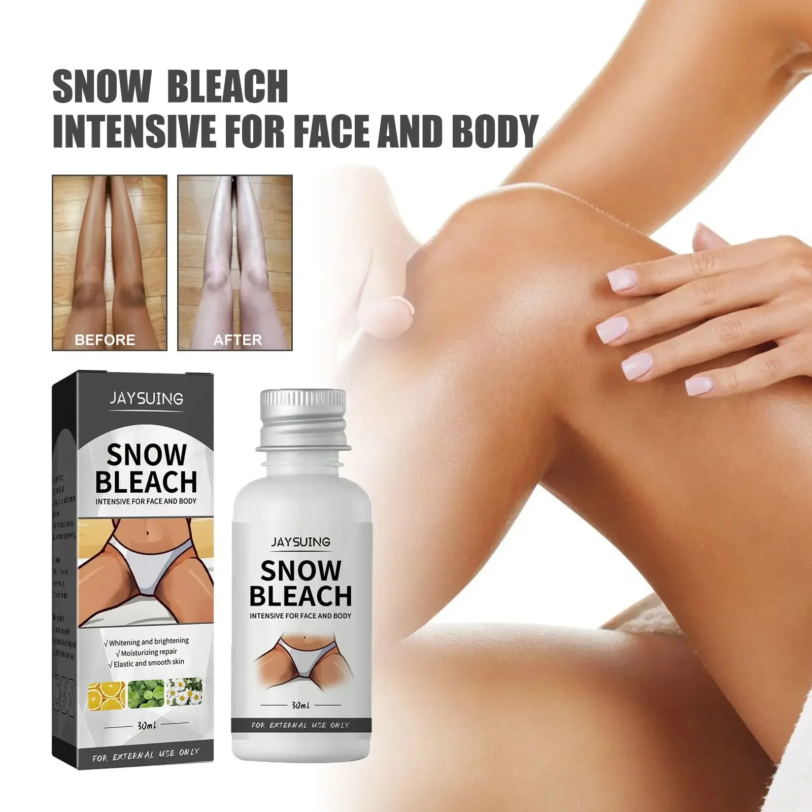 Face and Body Whitening Snow Bleach Cream Fast Bleaching Brighten Inner Thigh Cream Bleach for Intimate Area 2