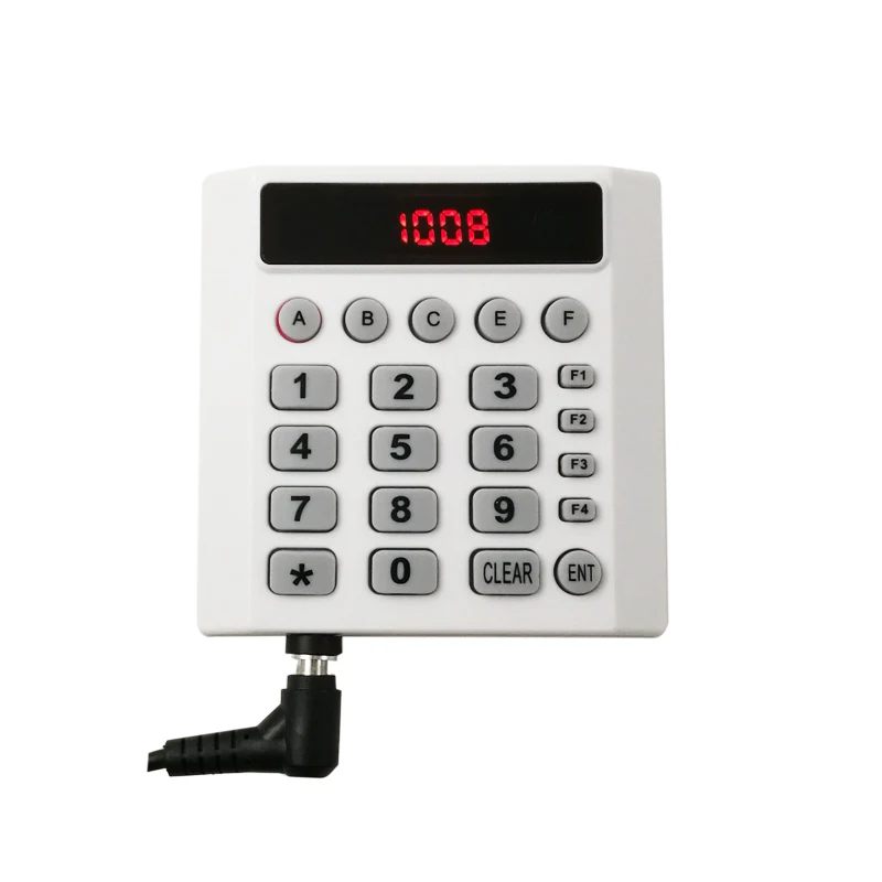 K-999B Mini Wireless Keyboard For Waiter Counter Queue Call Management System