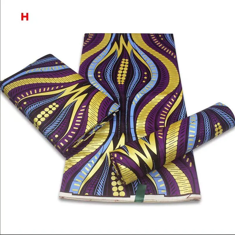 

Hot Sale African New Style High Quality 100% Cotton Grand Golden Batik Prints Ankara Wax Fabric For Sewing Party Dress Y303-1