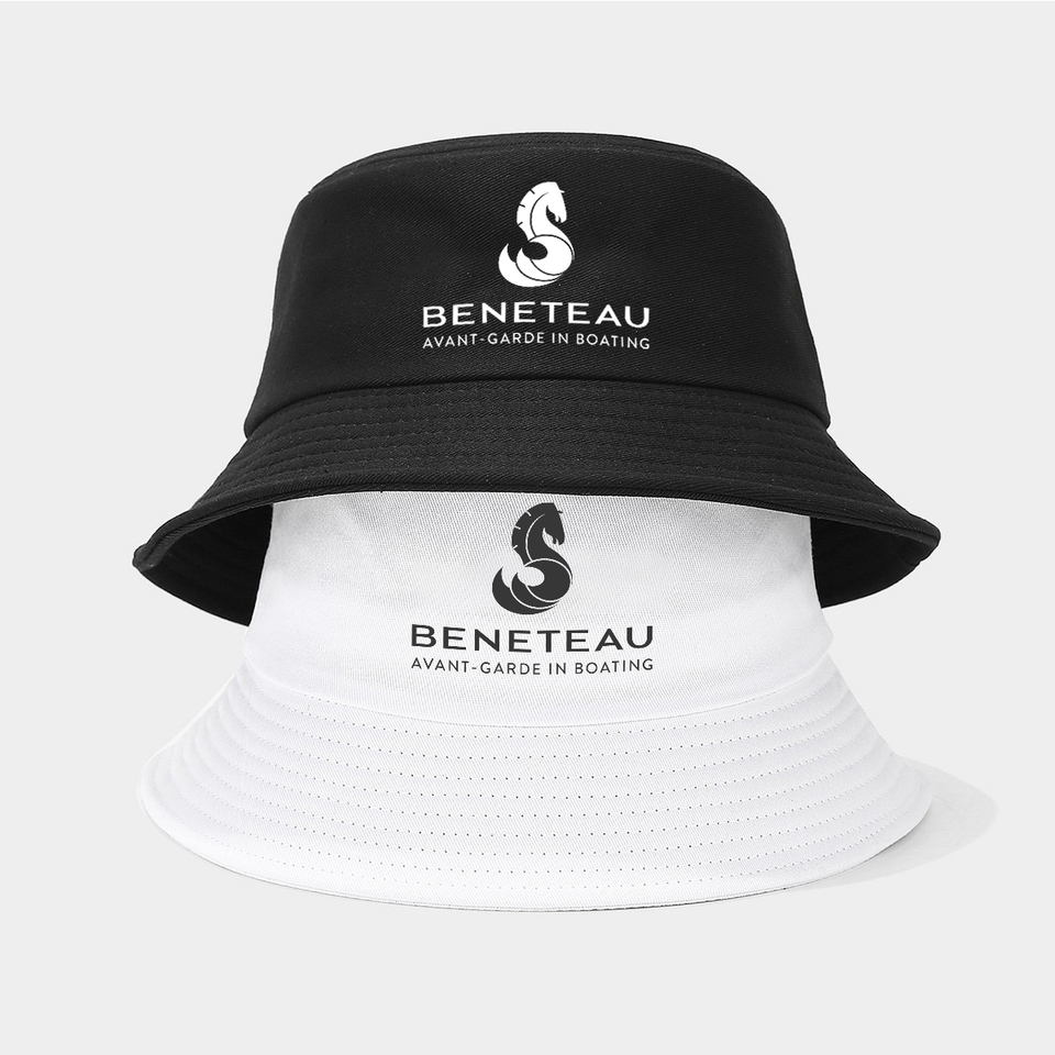 1 'BENETEAU'stylish printed outdoor fisherman hat with sun shading polyester material, suitable for both men and women as a gift