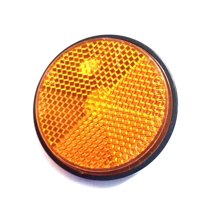 4 STKS Rode Reflector Rode Plastic Reflecterende Waarschuwing Ronde Reflector ABS Chrome Trim Ronde Reflecterende Bescherming Voor Auto Motorfiets