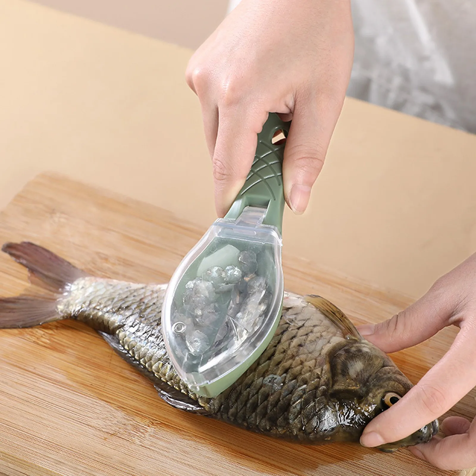Fish Scale Scraper Fish Brush Scraping Fish Scale Brush Grater Quick Disassembly Knife Cleaning Peeling Skin Scraper Scaler With Cover