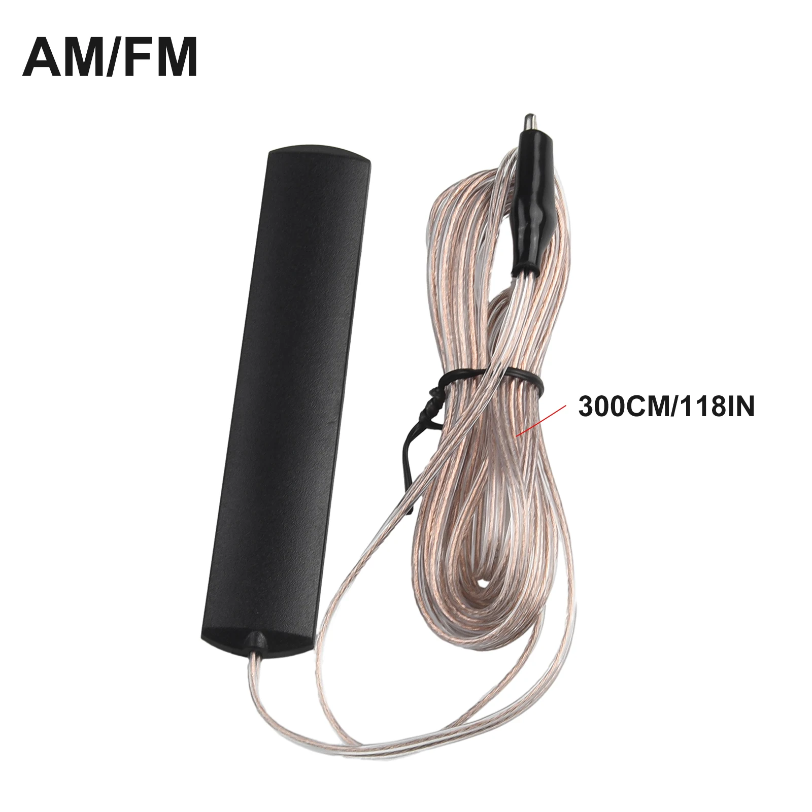 

Clip On Radio FM Stereo Antenna Indoor Length 5m Signal Enhance Stable Transfer 3.2m Cable Alligator Connector