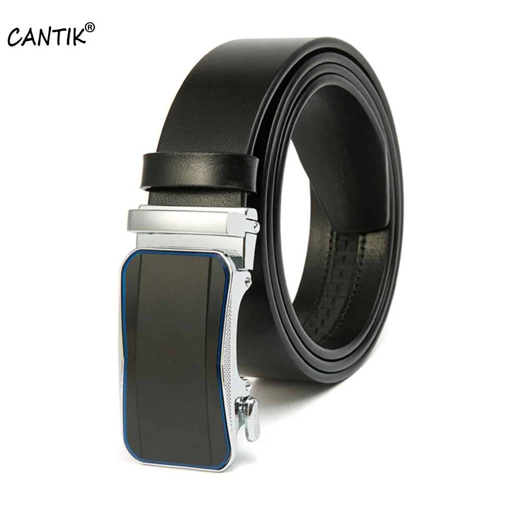 CANTIK New Designer Fashion Style Design Automatic Buckle Top Quality Pure Cowhide Leather Belts for Men Accessories 35mm Width