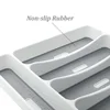 Kitchen Cutlery Storage Knife Fork Tray Drawer Tableware Organizer Spoon Plastic Cutlery Separation Storage Block Holder 4