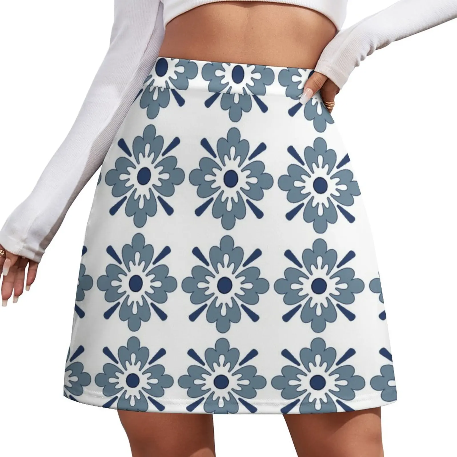 Floral pattern Mini Skirt Korean clothing novelty in clothes korean style clothes women 2024