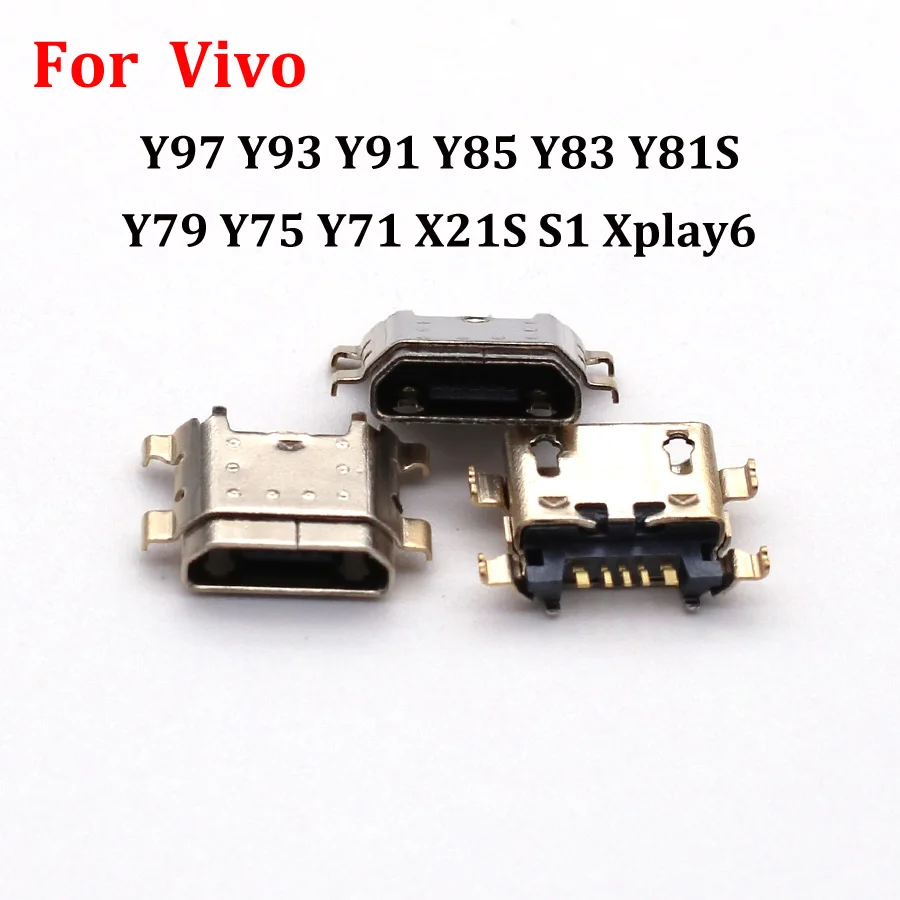 

10 шт./лот Micro USB разъем для зарядки для Vivo Y97 Y93 Y91 Y85 Y83 Y81S Y79 Y75 Y71 X21S S1 Xplay6