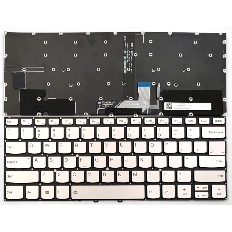 

Новинка для Lenovo Yoga C930-13 Glass Yoga 7 C930-13IKB Yoga 7 Pro Клавиатура для ноутбука US Silver с подсветкой