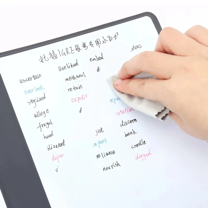 8pcs 지울 수있는 화이트 보드 펜 0.5mm 파인 포인트 블랙/블루/레드 잉크 칠판 마커 학교 사무실 미술 쓰기 문구