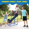 Arcade Basketball Game Set with 4 Balls and Hoop for Kids Old Indoor Outdoor Sport Play Basketball Game Toys Gifts for Toddlers 6