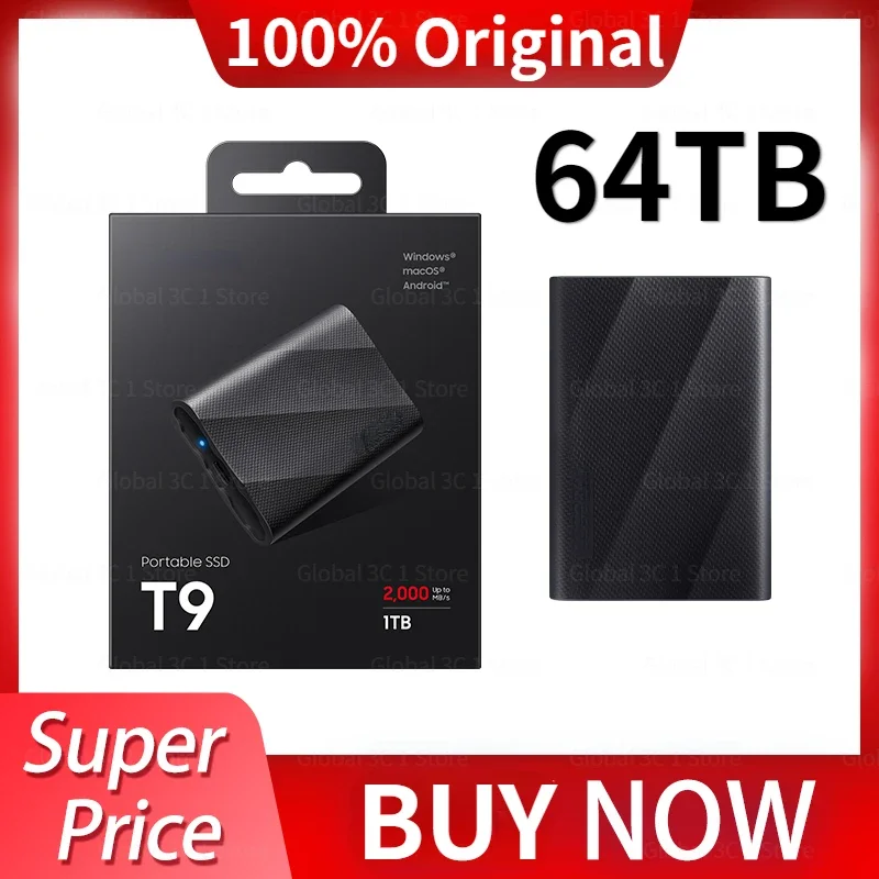 

T9 Portable PS5 SSD 1TB 2TB 4TB High Speed USB 3.2 Gen 2x2 External Disk Hard Drive Solid State Disk For Laptop Desktop PC