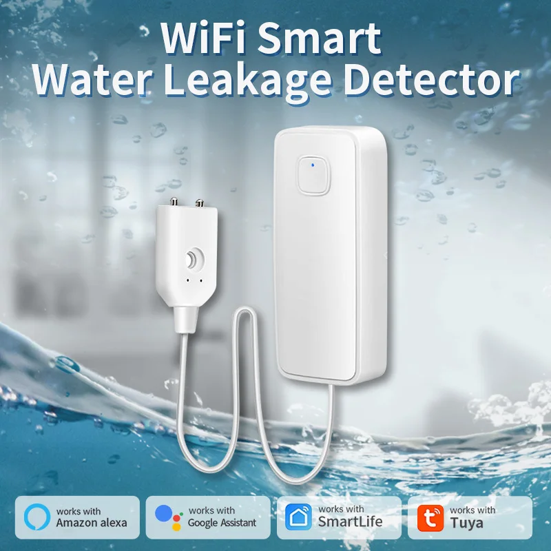 TNCE TUYA WIFI Smart Water Leak Sensor Water Overflow Level Detector Security Home Alarm Leakage Alarm APP Remote Monitor