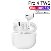TWS Pro 4 Wireless Earphones Bluetooth Earbuds In-Ear Stereo Bass Headset with Mic Charging Box Pro4 Fone Bluetooth Headphones