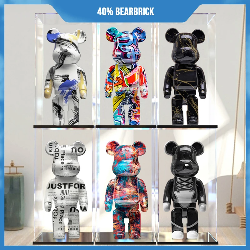 

400% Bearbrick Statue Bear Statues And Sculptures Ornaments Living Room Decor Christmas Decorations Figurines For Interior