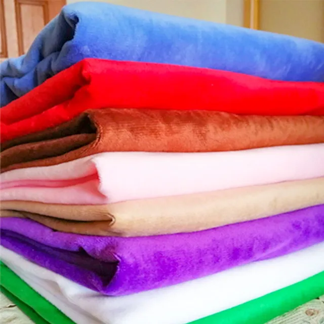 Tissu court en velours pelucheux uni 45x150cm, pour bricolage, drap de literie fait à la main, Quilting, couture de vêtements, doublure de manteau, housse de canapé, décor de sac 1