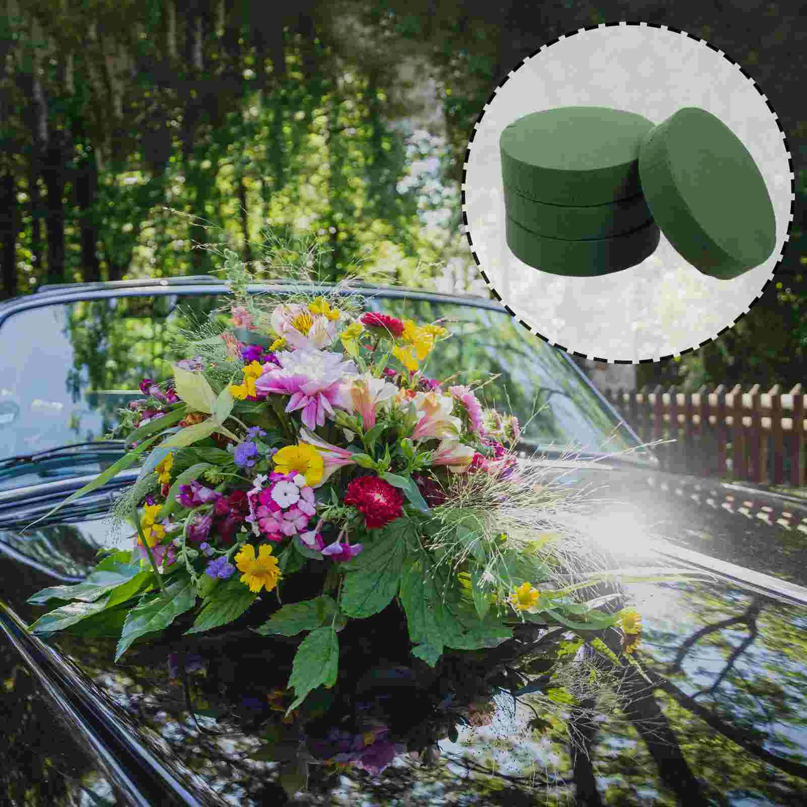 Pack Of 10 Round Floral Foam Blocks, 6.5Inch Wet Green Foam Bricks For Flower  Florist Supply Fresh Or Artificial Flowers - AliExpress