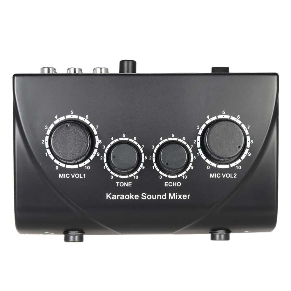 Tragbare Karaoke Sound Audio Stereo Echo Mixer Dual Mikrofon Eingänge Rca Kabel Power Adapter Für Tv Pc Smartphone Verstärker S84D23647Ccd348D98C544454C45B1658M