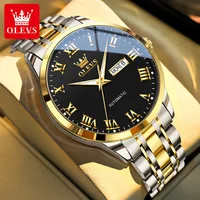OLEVS 7060 Classic New Men Watch Luxury Business All Automatic Mechanical Watch Original Roman Scale Waterproof Men Watch Reloj