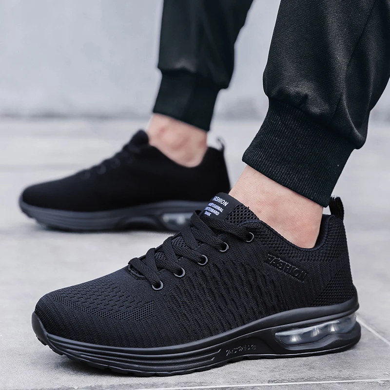 

Sports Shoes Men Male Running Sport Sneakers Lightweight Running Walking Casual Breathable Shoes Non-slip Comfortable Black 47