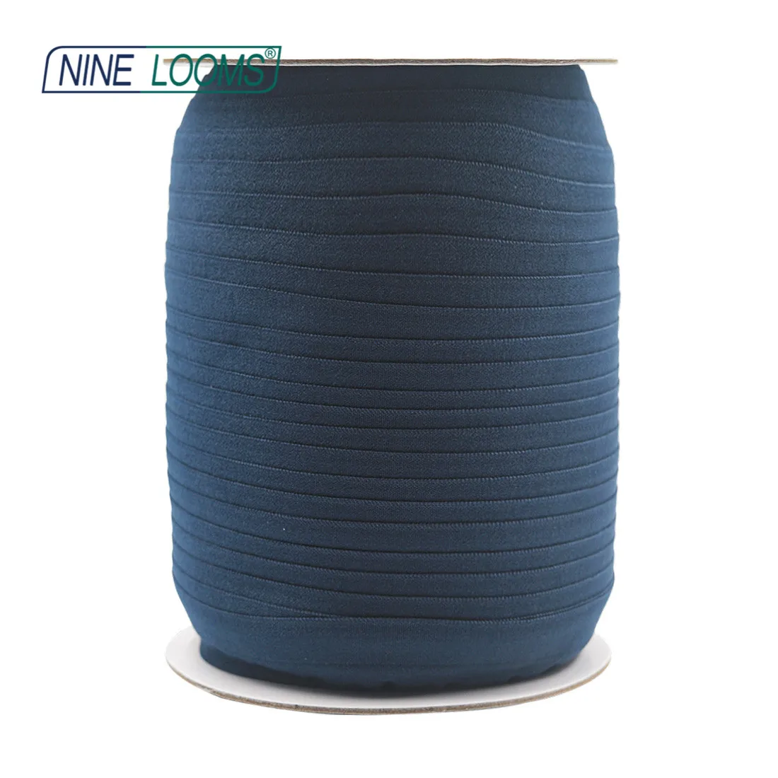 NINE LOOMS 무광택 폴드오버 탄성 FOE 5/8 15mm 빛나지 않는 스판덱스 밴드 머리띠 속옷 드레스 바느질 트림 50 스풀로 100 야드