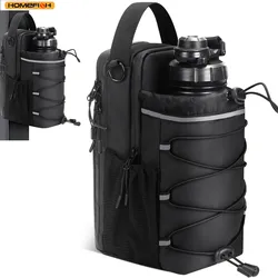 Magnetic Crossbody Water Bottle Sling Bag for Outdoor and Fitness Storage (Black)