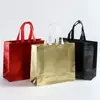 New Solid Color Non-woven Fabric Shopping Bag Reusable Practical Gift Packing Bag Birthday Party Shoe Bag 4