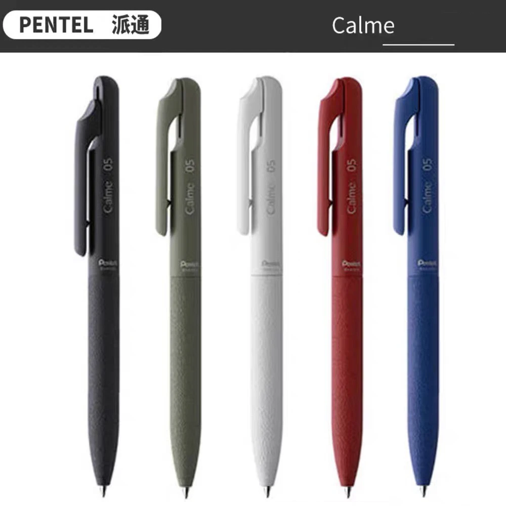 

1Pc Japan Pentel Calme Silent Press Ballpoint Pen Medium Oil Pen Student Supplies