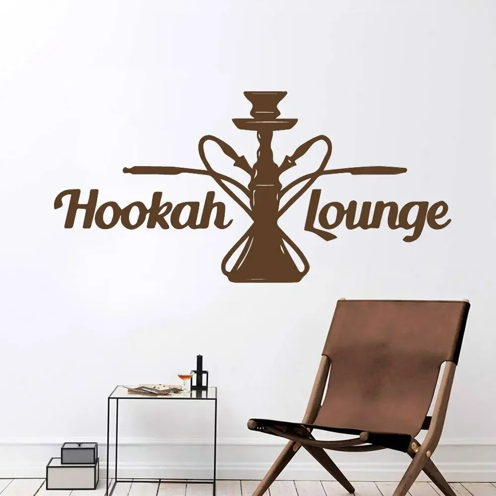 Hookah Lounge Wall Sticker Pvc Removable Decal for Shisha Store Relax Living Room Dining Cafe Bar Decor Wall Poster P38