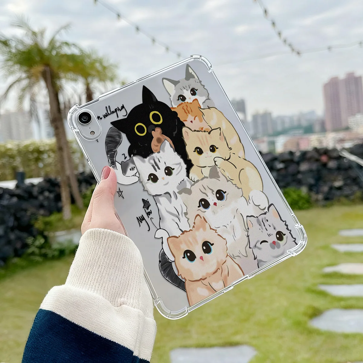 Enhanced Silicone Cat Tablet Case - Protective Cover